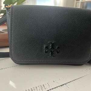 Tory Burch Black Pebbled Leather Crossbody